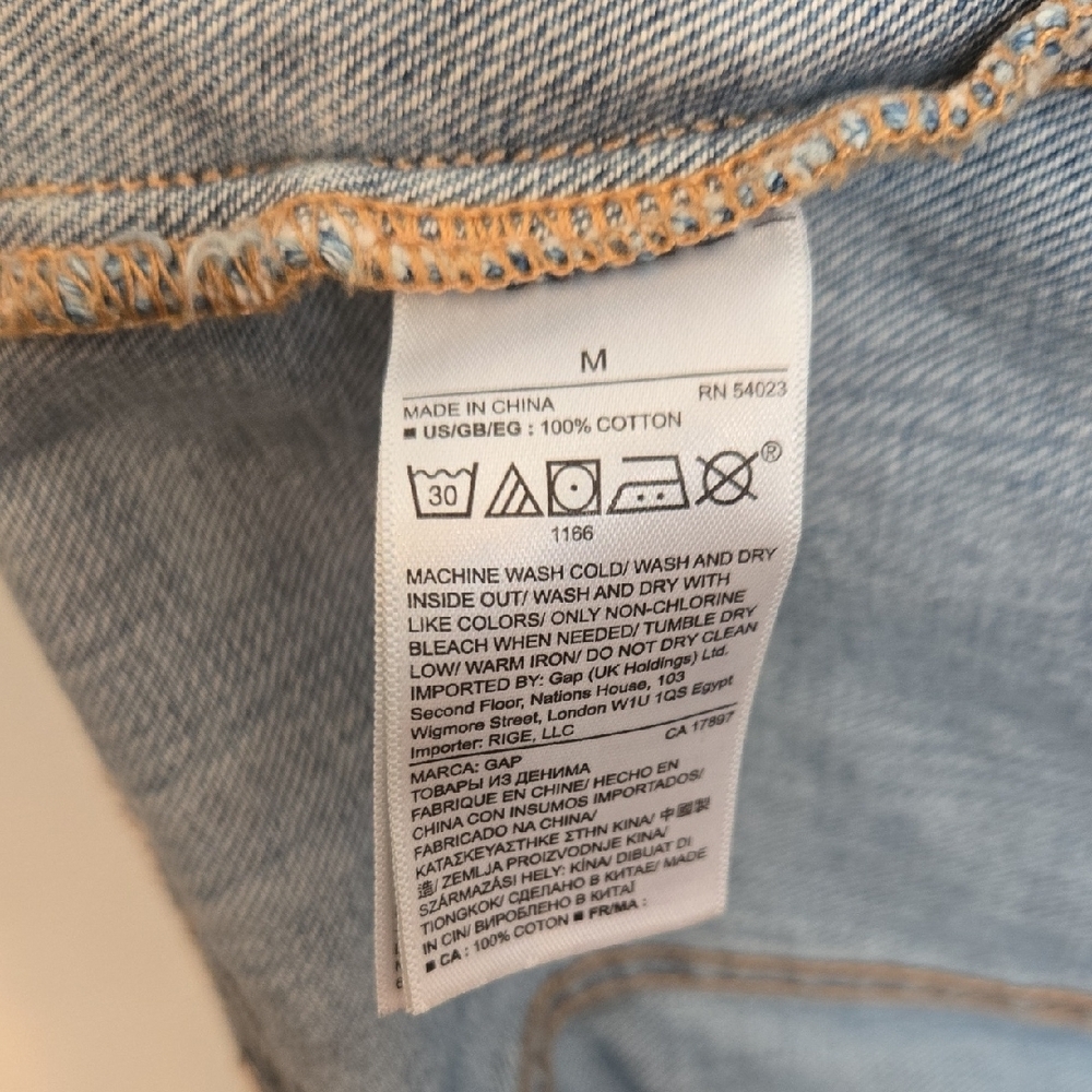 Gap 1969 Blue Denim Jacket Womens Sz Medium EUC - Picture 6 of 10